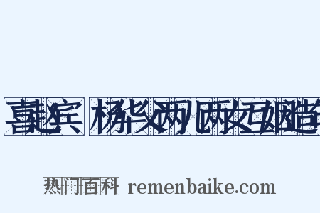 喜赵宾旸杨华父两儿两女互姻造句是什么意思的图片